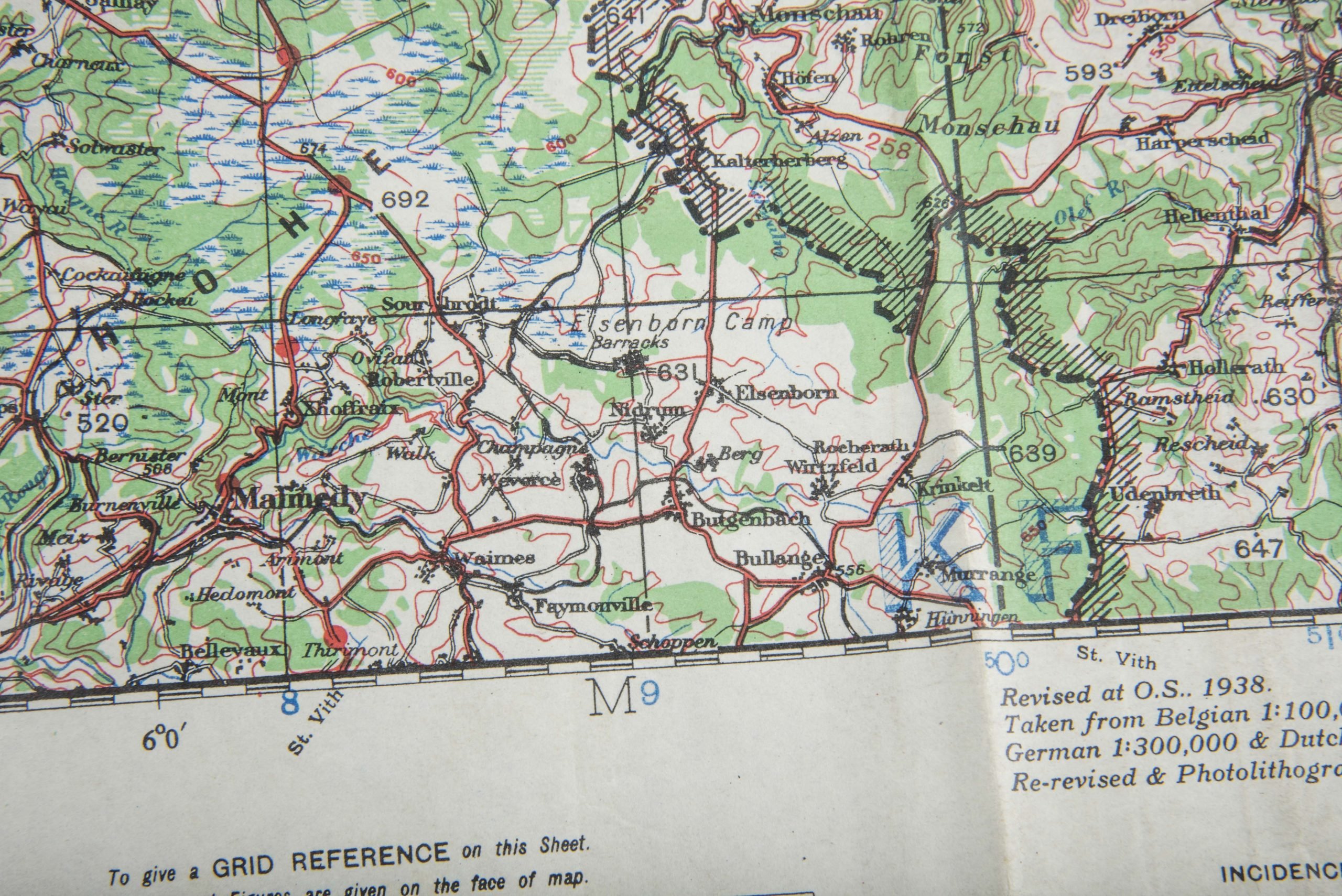 British 1:250 000 Ardennes map, Brussels-Liege — image 7