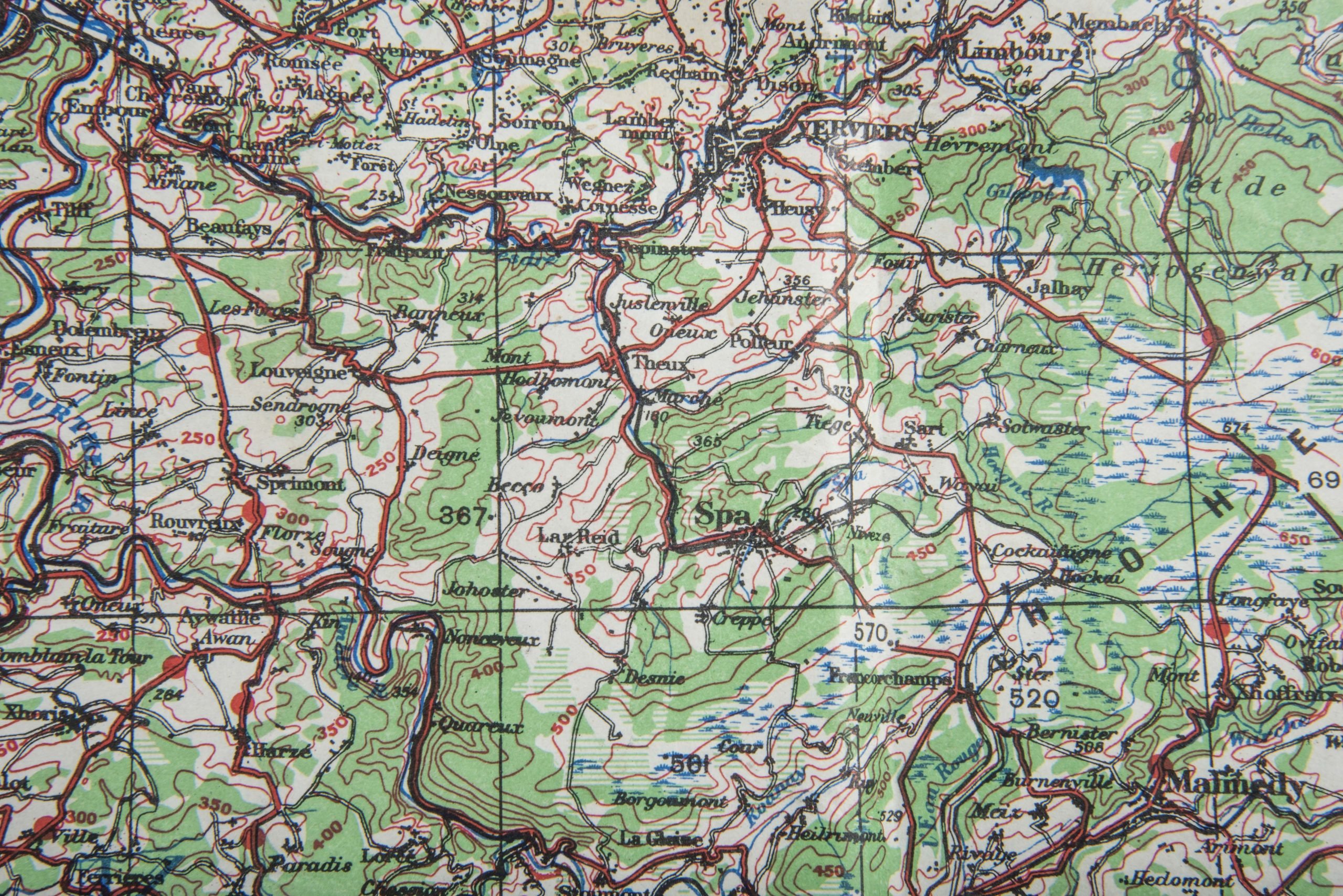 British 1:250 000 Ardennes map, Brussels-Liege — image 8