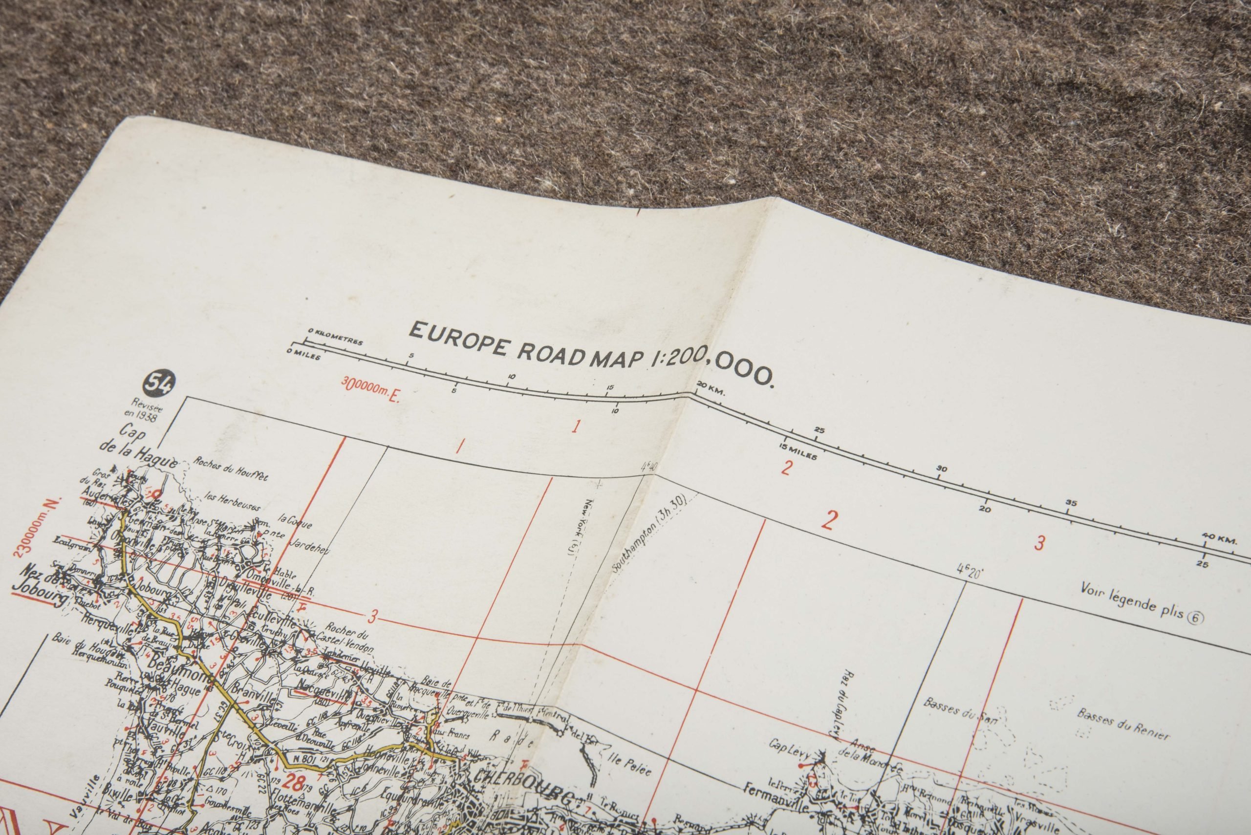 British 1:200 000 Normandy map Sheet 54 Cherbourg – Rouen — image 5