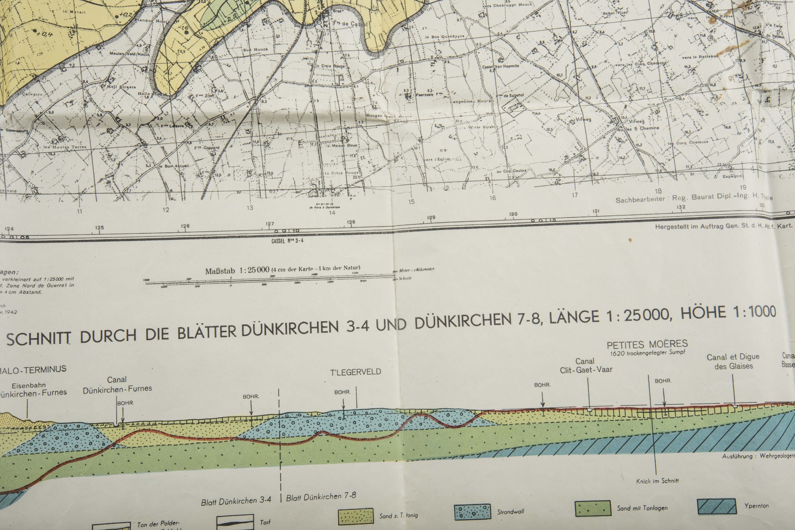 German 1:25 000 map Dunkirk, Geheim — image 2