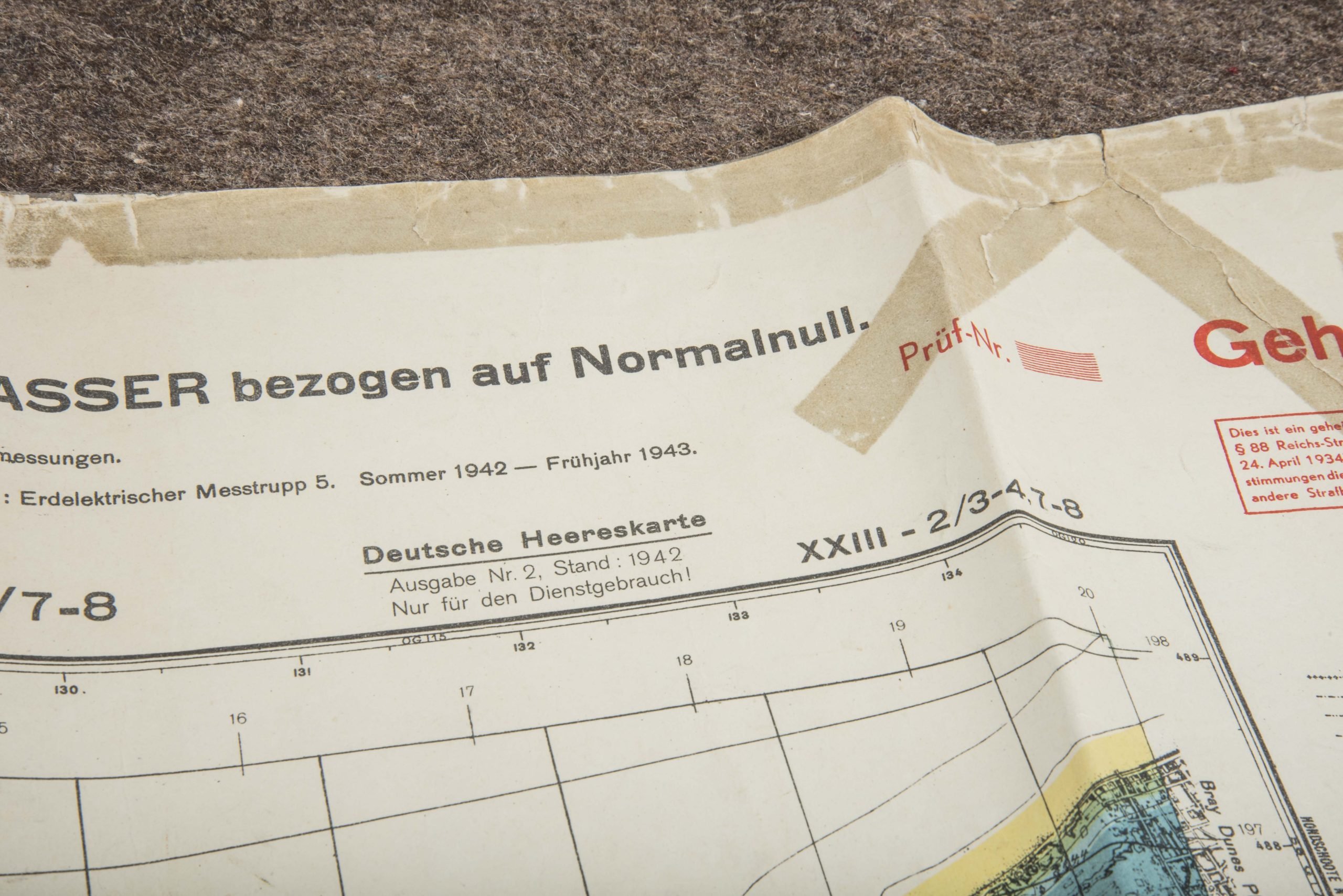 German 1:25 000 map Dunkirk, Geheim — image 3