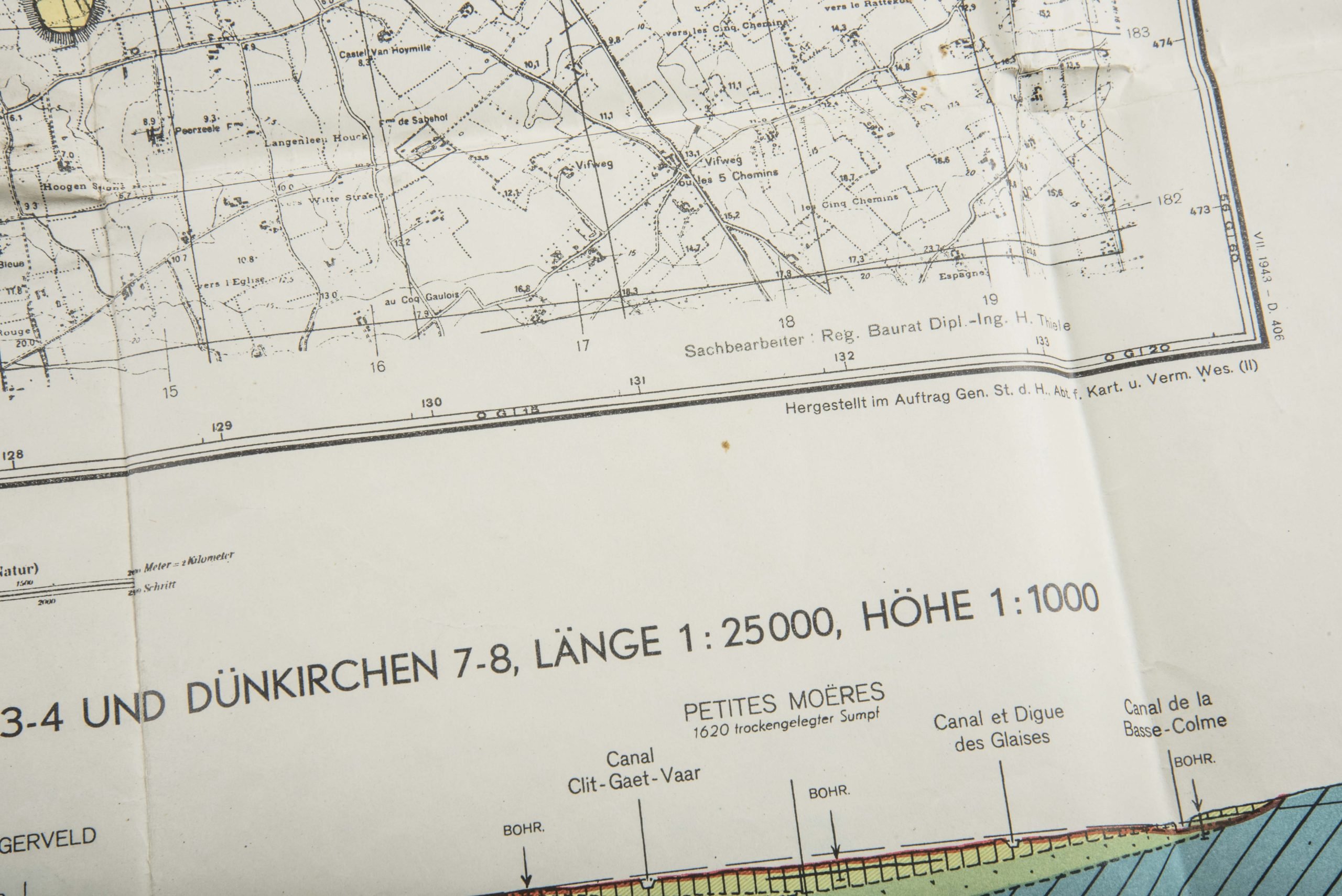 German 1:25 000 map Dunkirk, Geheim — image 9
