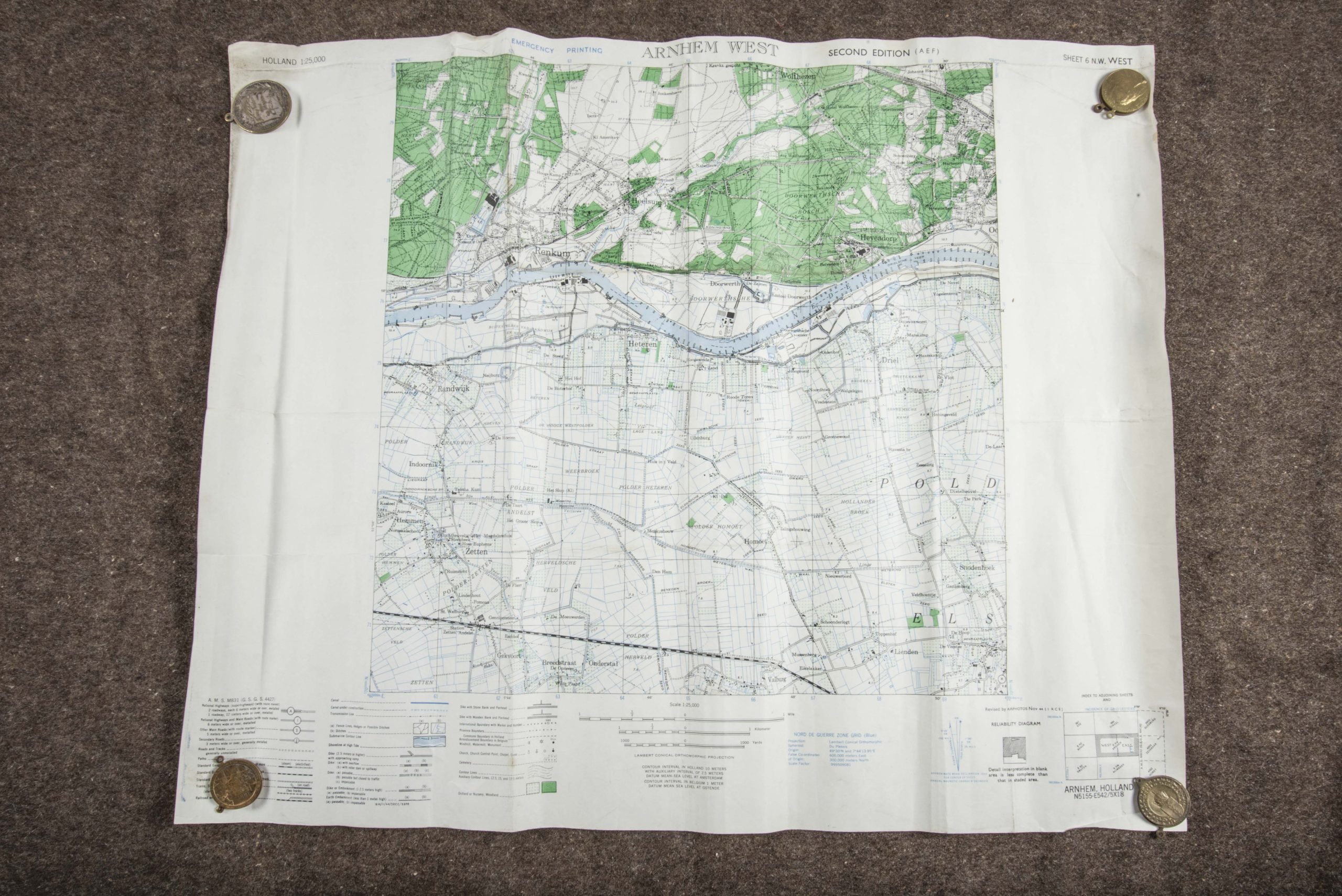 British 1:25 000 map Arnhem West, Emergency Print