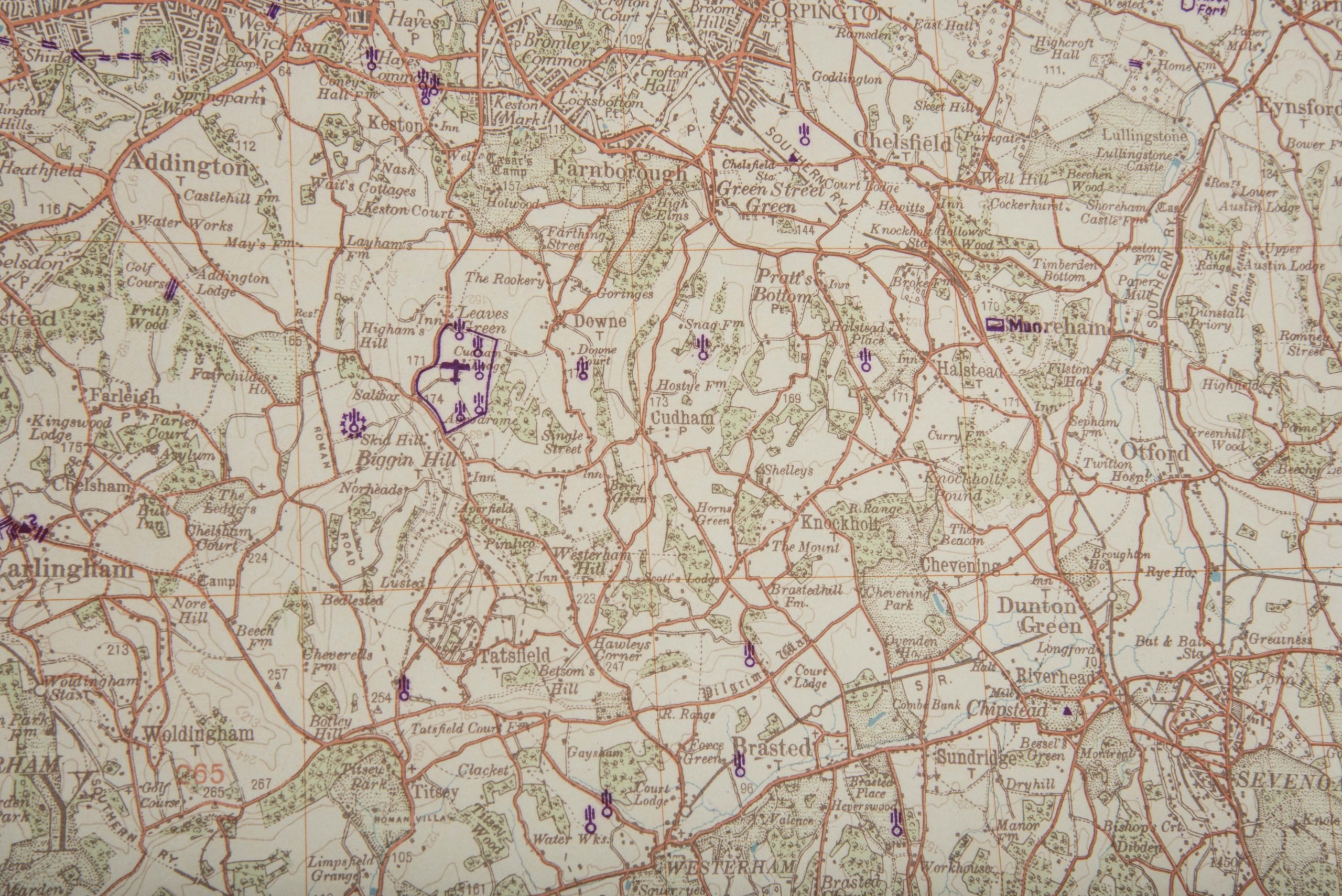 Rare Befestigungskarte 1:1 000 000 Grossbritannien London-Süd — image 11