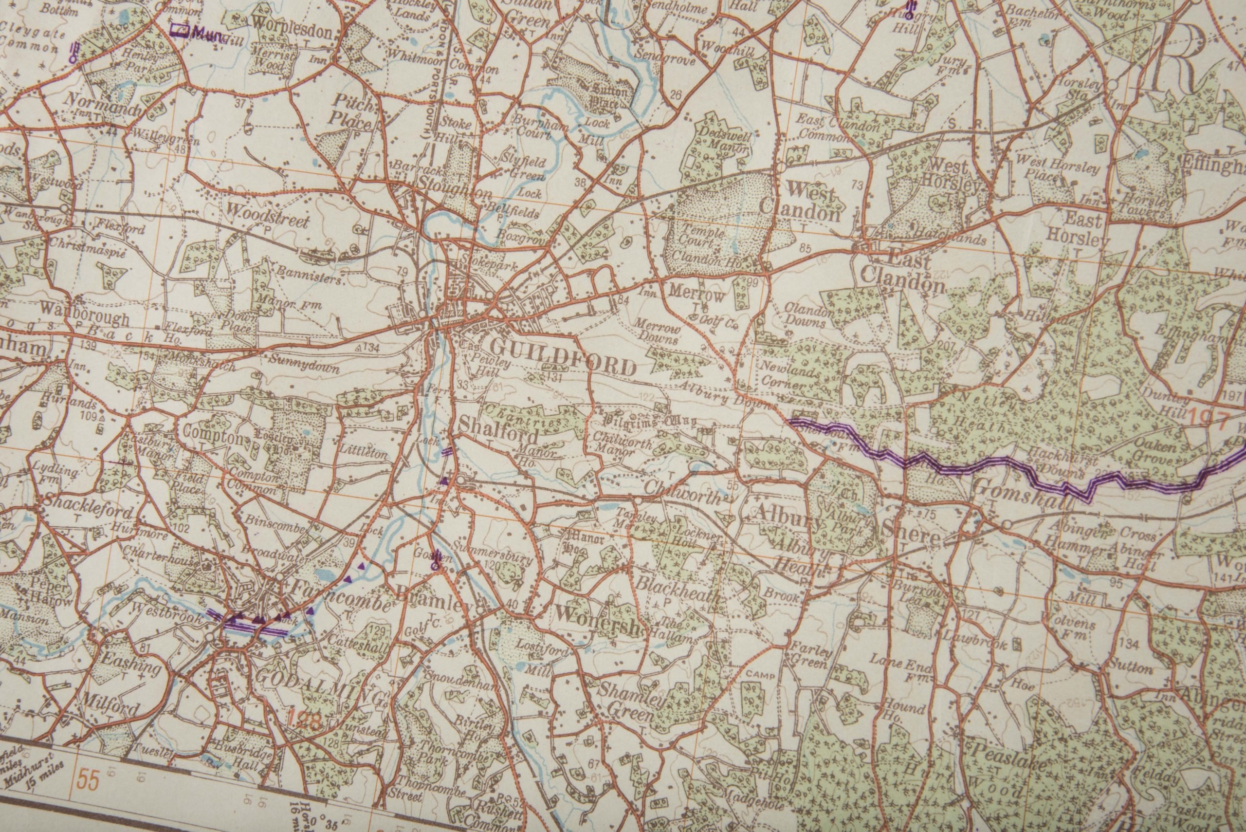 Rare Befestigungskarte 1:1 000 000 Grossbritannien London-Süd — image 14