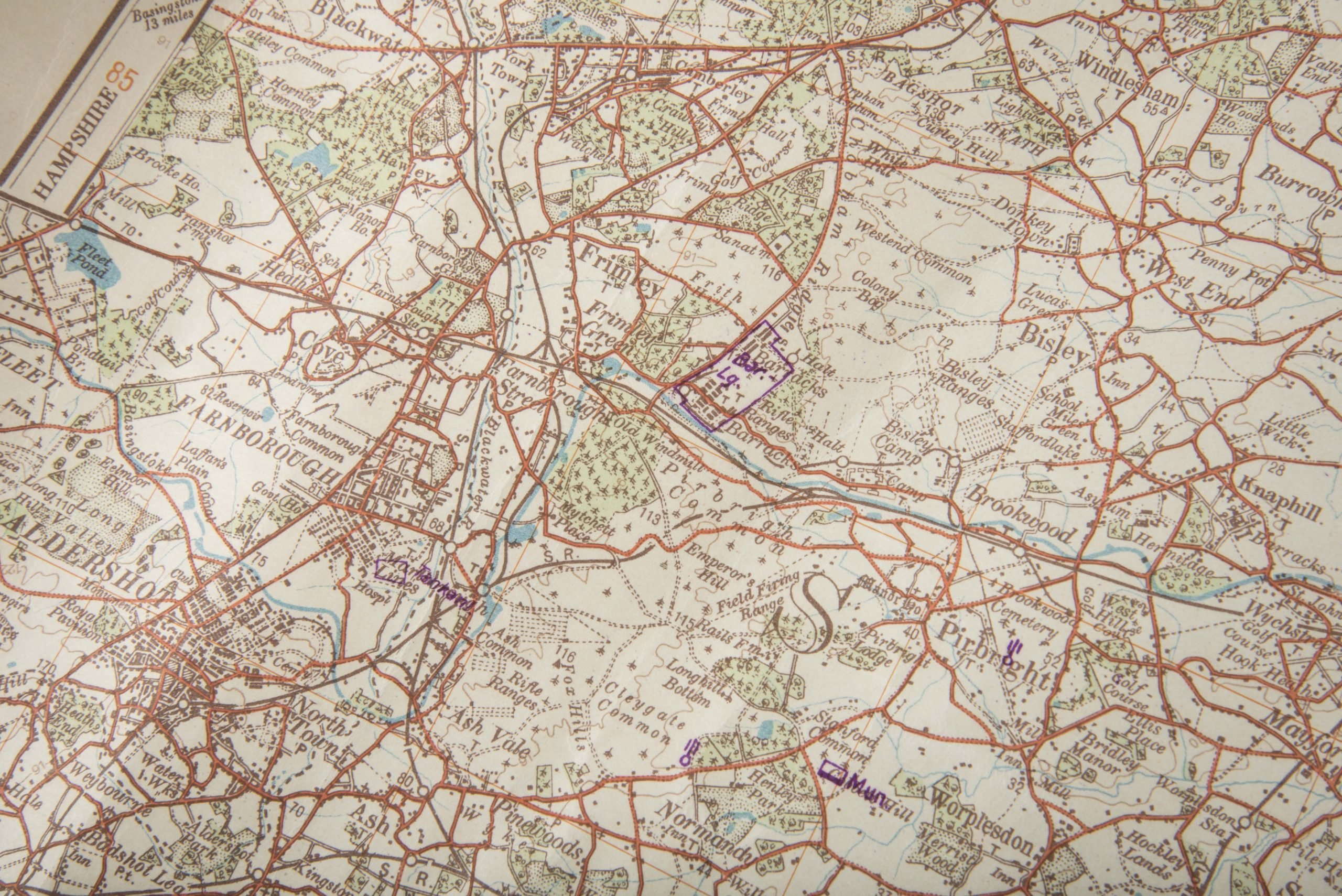 Rare Befestigungskarte 1:1 000 000 Grossbritannien London-Süd — image 15