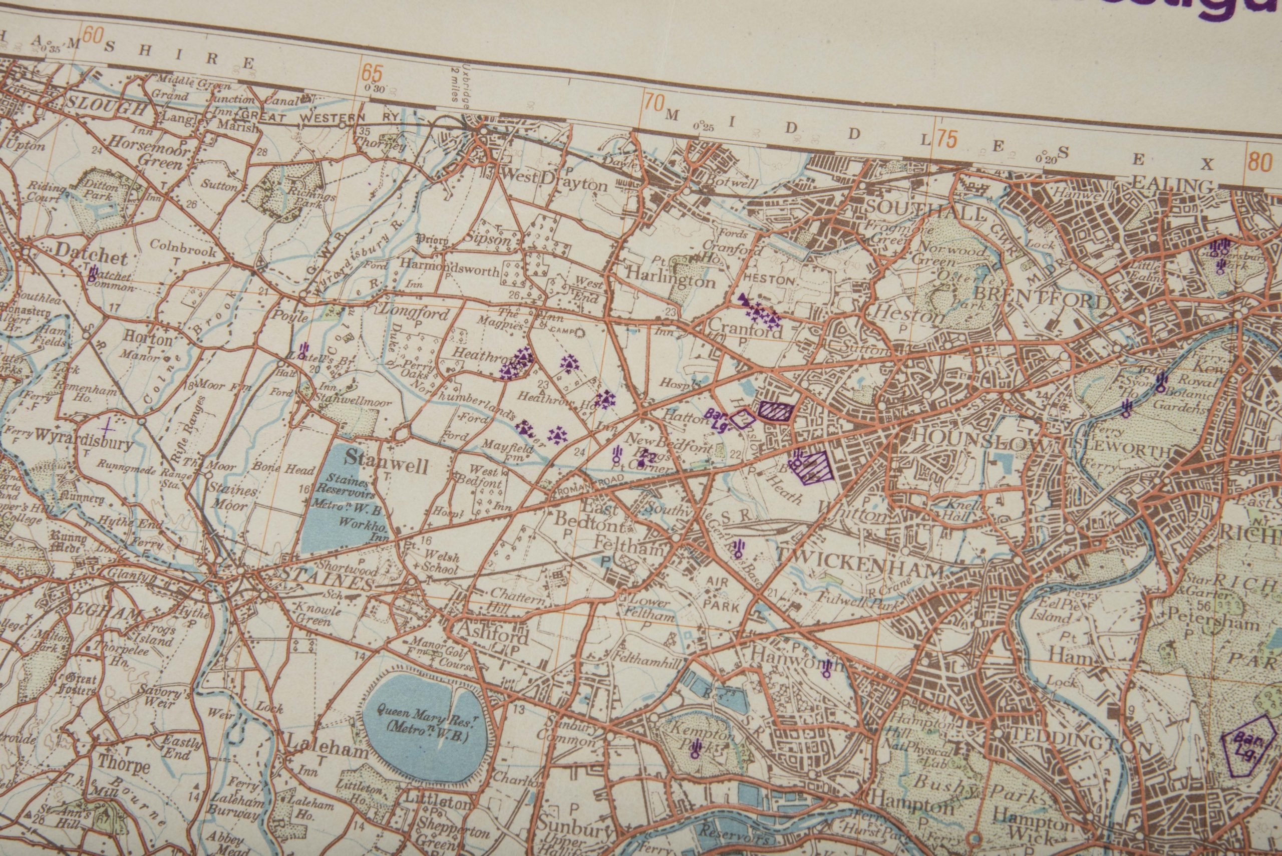 Rare Befestigungskarte 1:1 000 000 Grossbritannien London-Süd — image 8