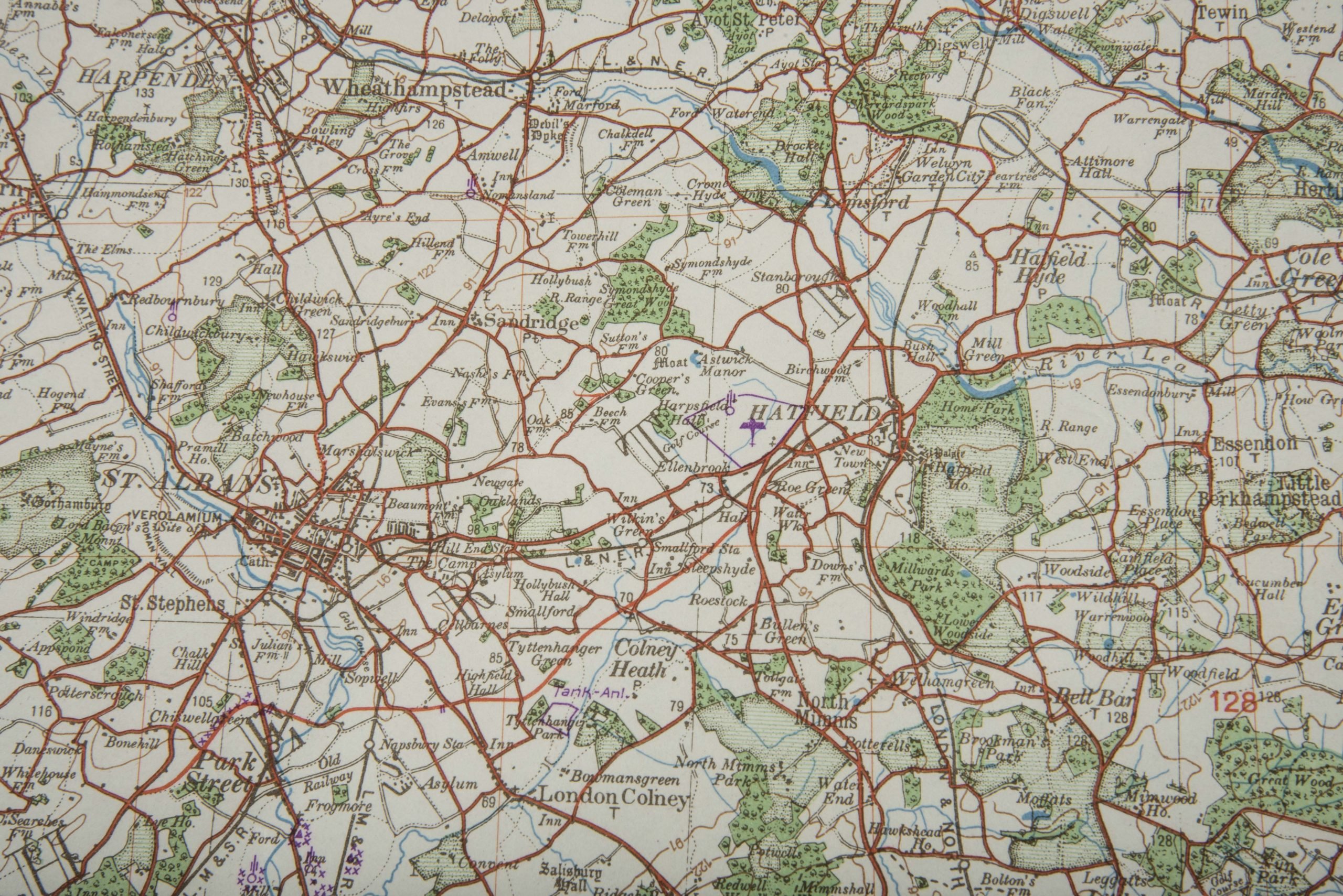 Rare Befestigungskarte 1:1 000 000 Grossbritannien London-Nord — image 12