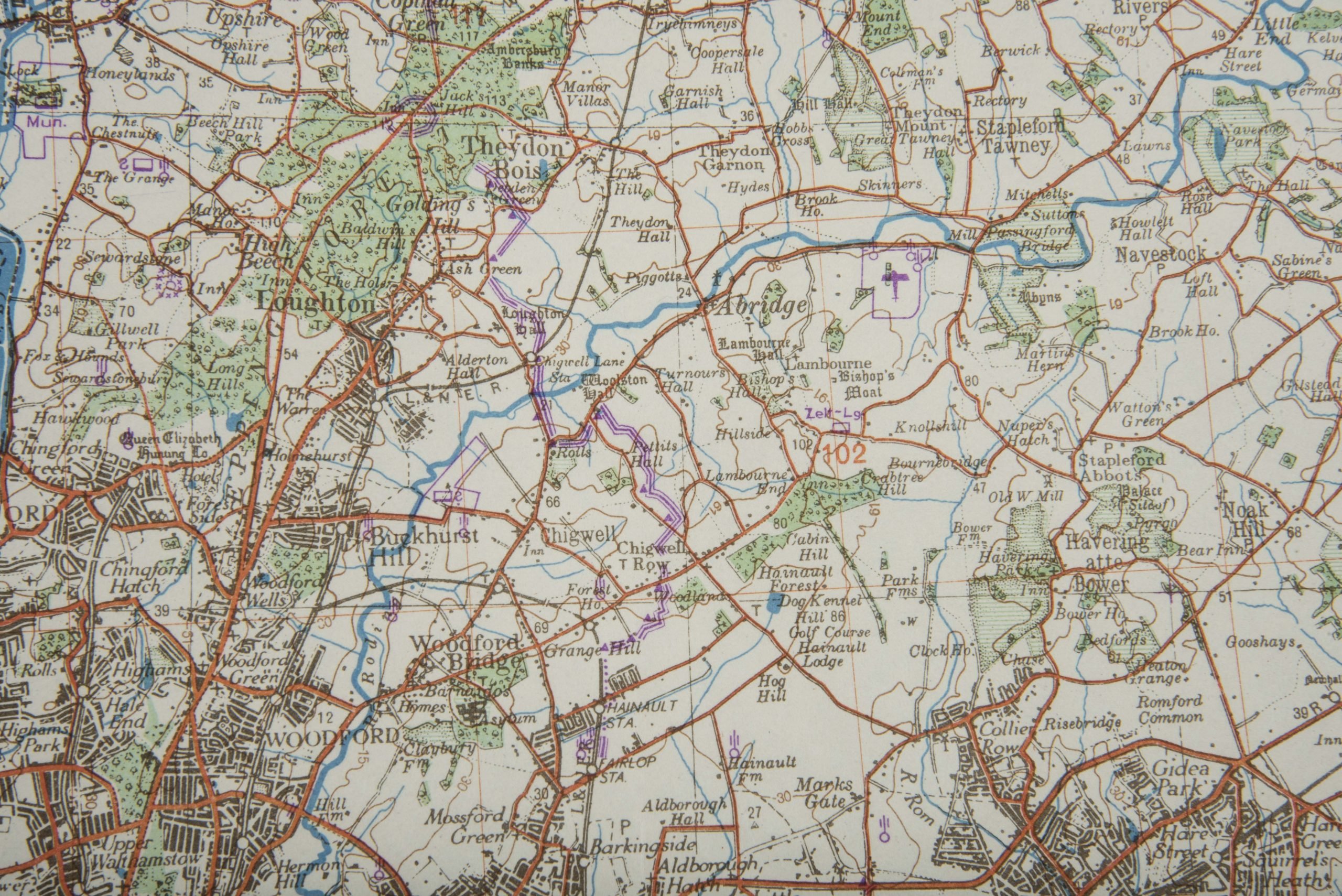 Rare Befestigungskarte 1:1 000 000 Grossbritannien London-Nord — image 13