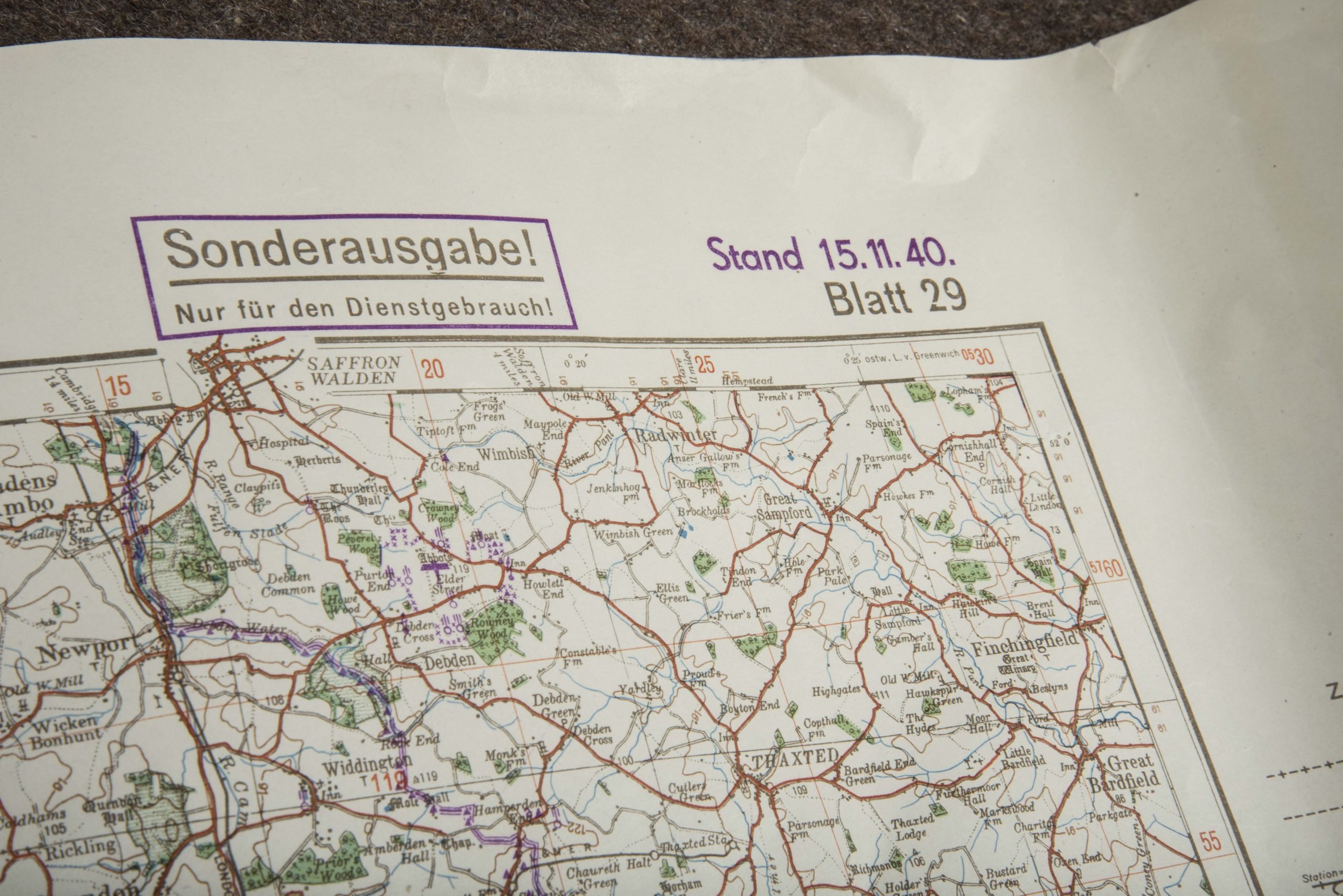 Rare Befestigungskarte 1:1 000 000 Grossbritannien London-Nord — image 5