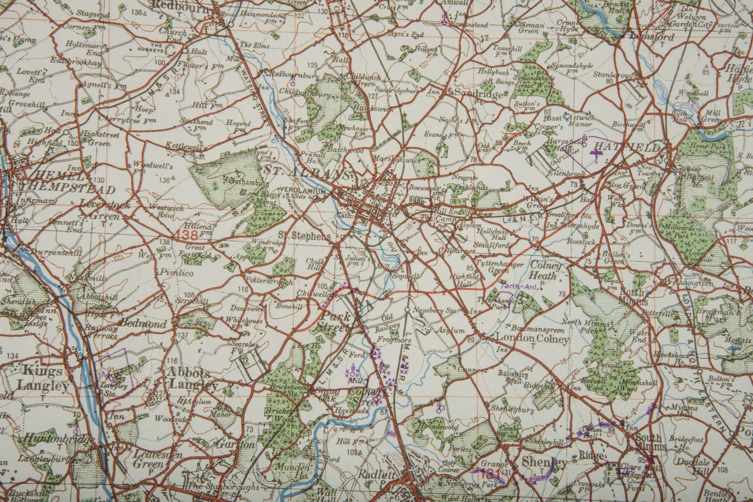 Rare Befestigungskarte 1:1 000 000 Grossbritannien London-Nord — image 7