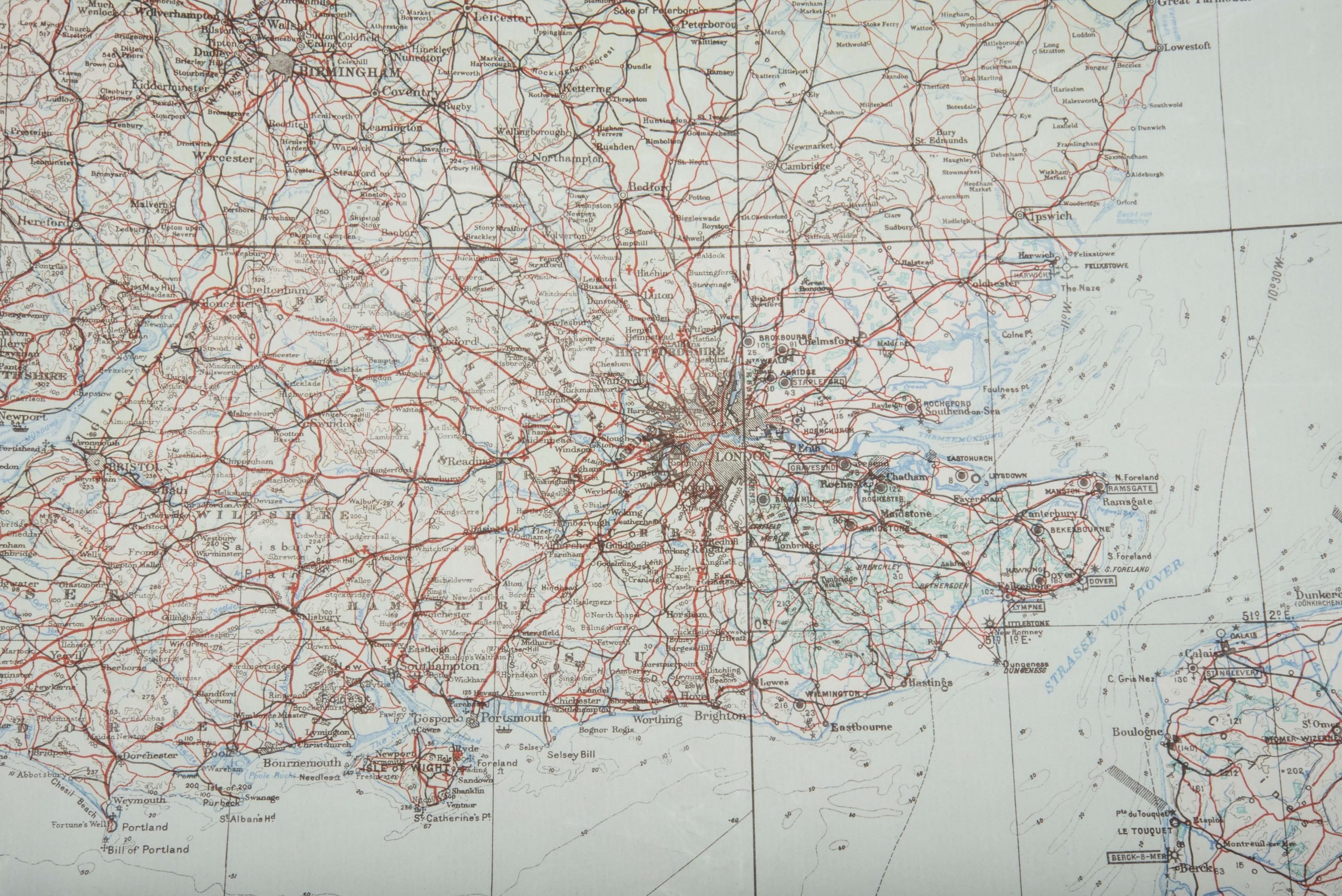 Luftwaffe laminated Fliegerkarte 1:1 000 000 Europa, France, Belgium, Netherlands and United Kingdom — image 3