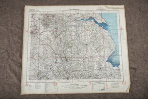 Luftwaffe laminated Fliegerkarte 1:250 000 – Nord Midlands, Leicester, Derby, Nottingham, Sheffield, Manchester