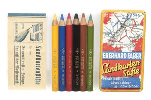 Rare small highlight pencils or Landkarten-Stifte Nr. 540 by Eberhard Faber