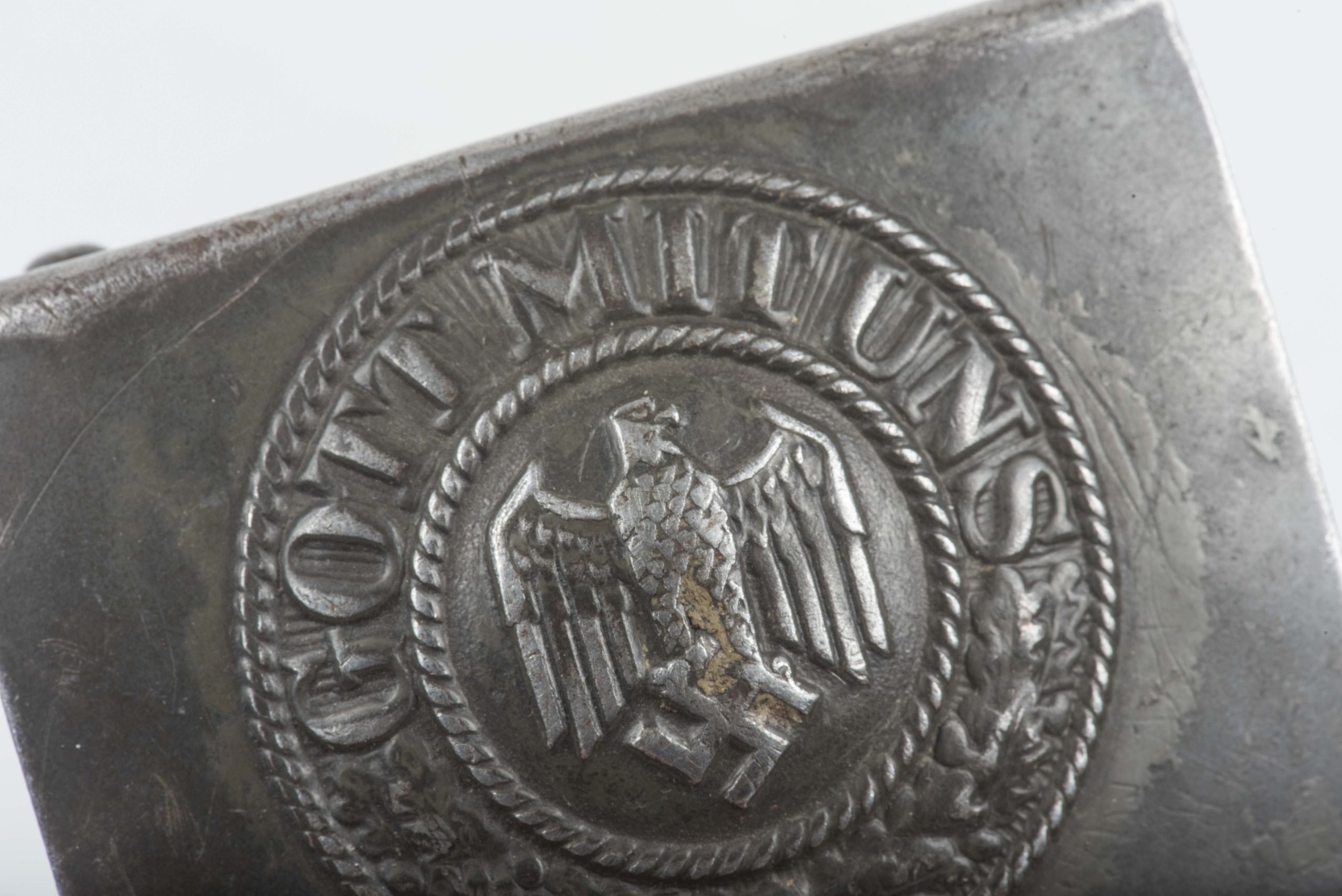 Steel Heer belt buckle marked ESL 42