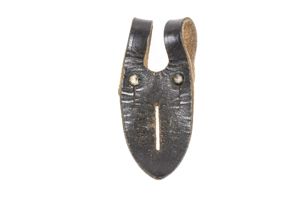 Pre war Dienstglas button flap or Knopflasche marked Eugen Huger, München 1939