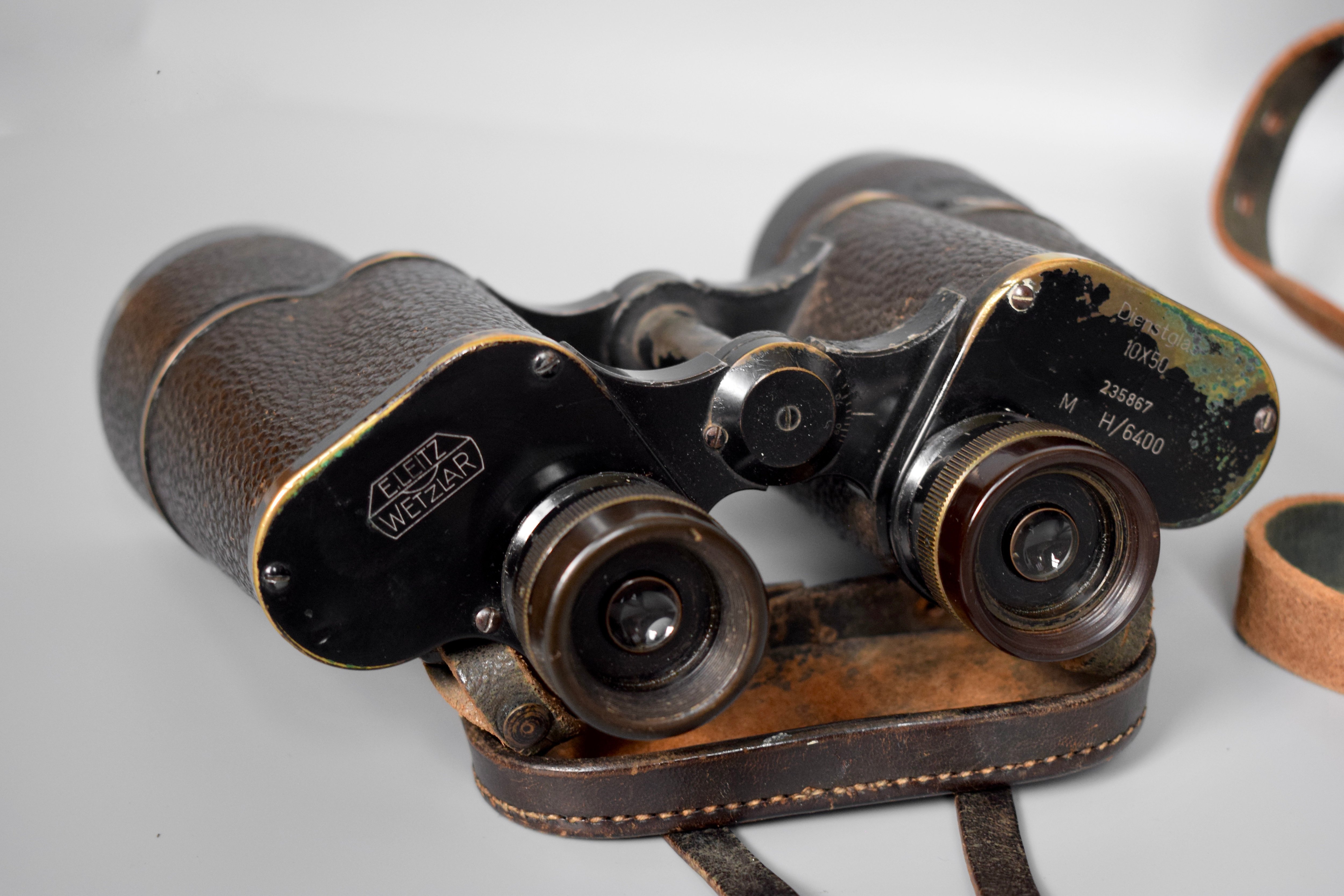 Early Leitz Wetzlar 10x50 Dienstglas Officer's binoculars — image 3