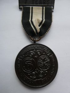 SOUTHERN RAILWAYS CENTRE OF ST.JOHN AMBULANCE ASSOCIATION BRONZE MEDAL WITH 7 YEARS CLASP-NAMED TO: MAURICE GOODWIN 1939