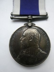 EDWARD VII ROYAL NAVY LONG SERVICE AND GOOD CONDUCT MEDAL TO DOBSON H.M.COASTGUARD