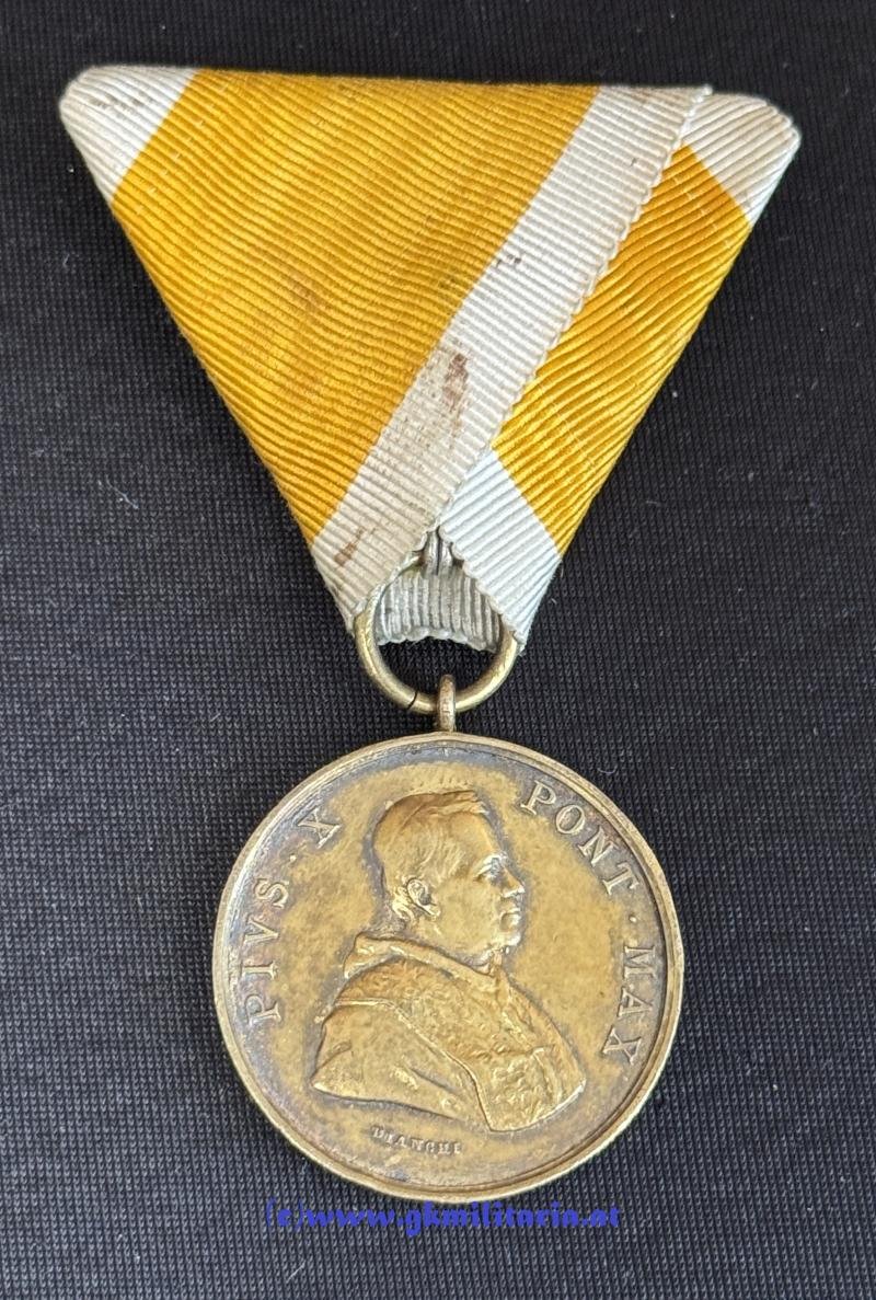 Medaille Papst Pius X. - mit persönlicher Widmung 1913!! — image 2