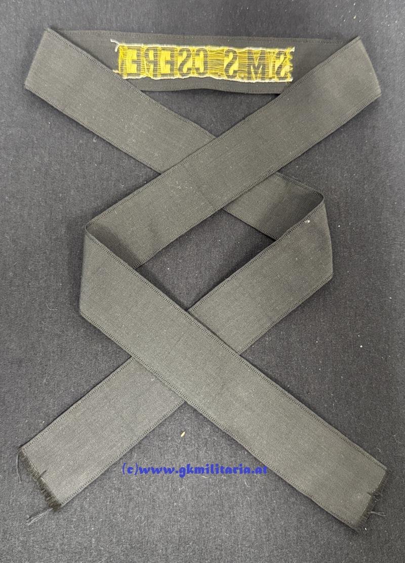 k.u.k. Kriegsmarine - Mützenband Matrosen u. Unteroffiziere 'S.M.S. CSEPEL' !!