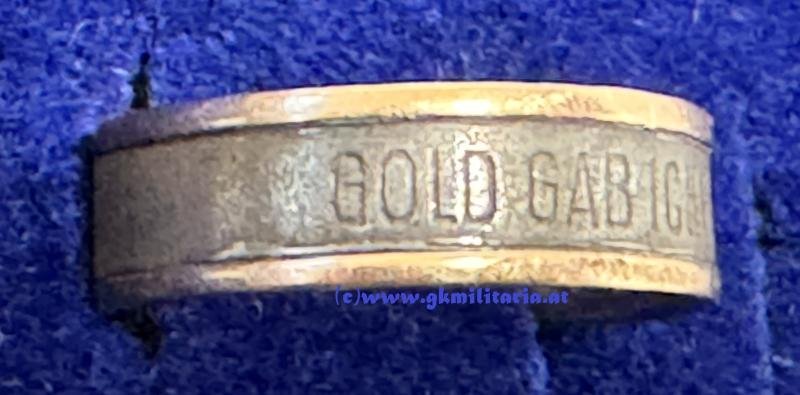 k.u.k. Ring 'Gold gab ich für Eisen - 1914' ! - GOLD!