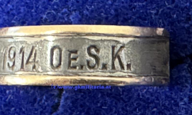 k.u.k. Ring 'Gold gab ich für Eisen - 1914' ! - GOLD!