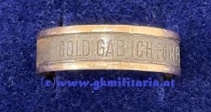 k.u.k. Ring 'Gold gab ich für Eisen - 1914' ! - GOLD!