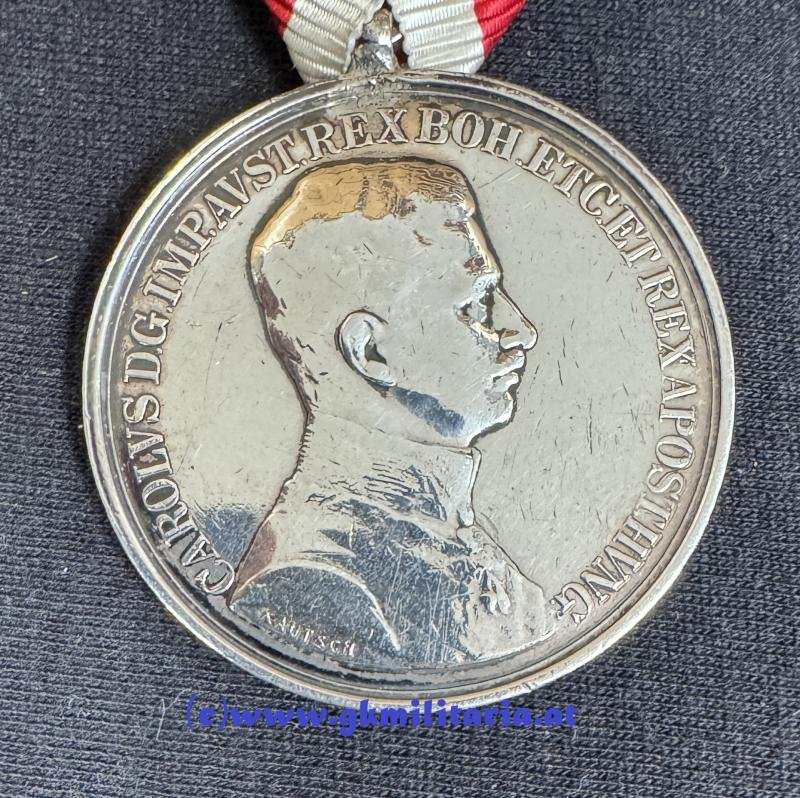k.u.k. Silberne Tapferkeitsmedaille 1. Klasse Kaiser Karl I. !! - SILBER!!