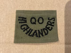 Queens Own Highlanders, Borneo & Brunei theatres slide.