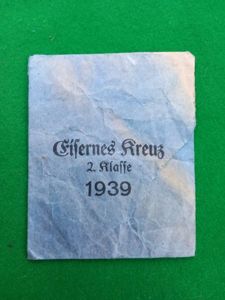 IRON CROSS 2nd CLASS PAPER PACKET