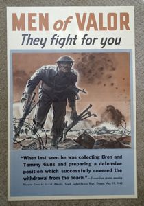 Canadian WWII Poster: 'Men of Valor – They Fight For You' Victoria Cross for Dieppe