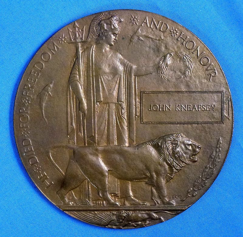 WWI Canadian Pioneer Battalion Posthumous Medals and Death Plaque Group — image 2