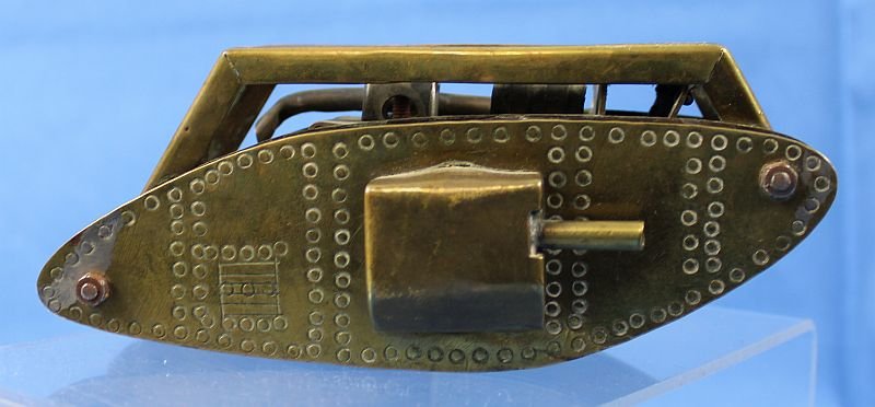 Brass Trench Art WWI British Tank — image 3