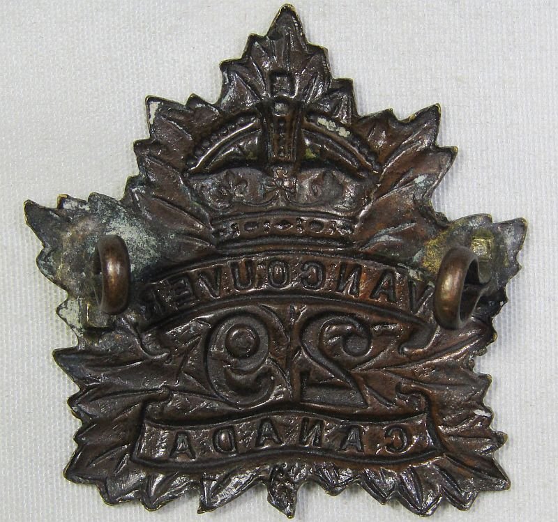 WWI Canada 29th Vancouver Battalion Cap Badge — image 2