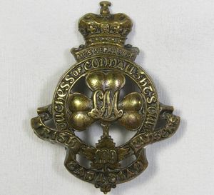 WWI 199th Infantry Battalion Overseas Irish Canadian Rangers Cap Badge