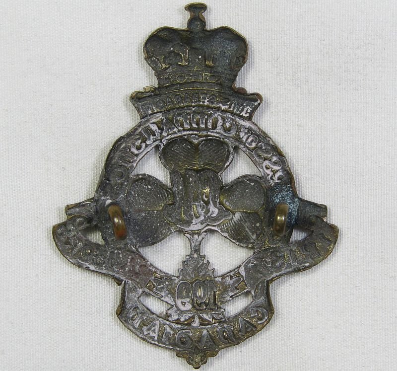 WWI 199th Infantry Battalion Overseas Irish Canadian Rangers Cap Badge — image 2