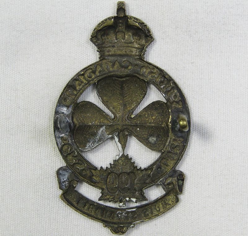 WWI 199th Infantry Battalion Overseas Irish Canadian Rangers Cap Badge — image 2