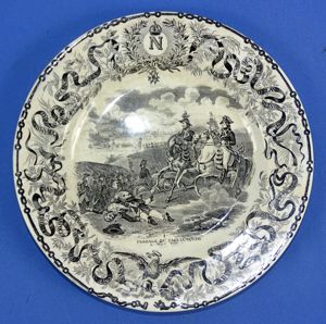 Antique Porcelain Plate Commemorates Napoleon and the 1797 'Passage Du Tagliamento'