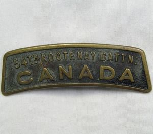 54th Kootenay Battalion Canada Shoulder Title