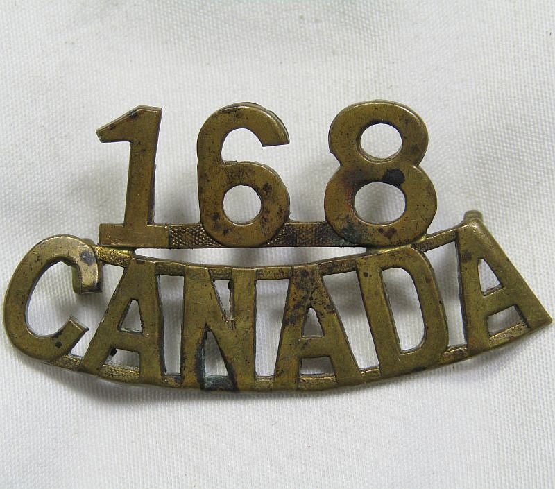 WWI 168th Canada Shoulder Title