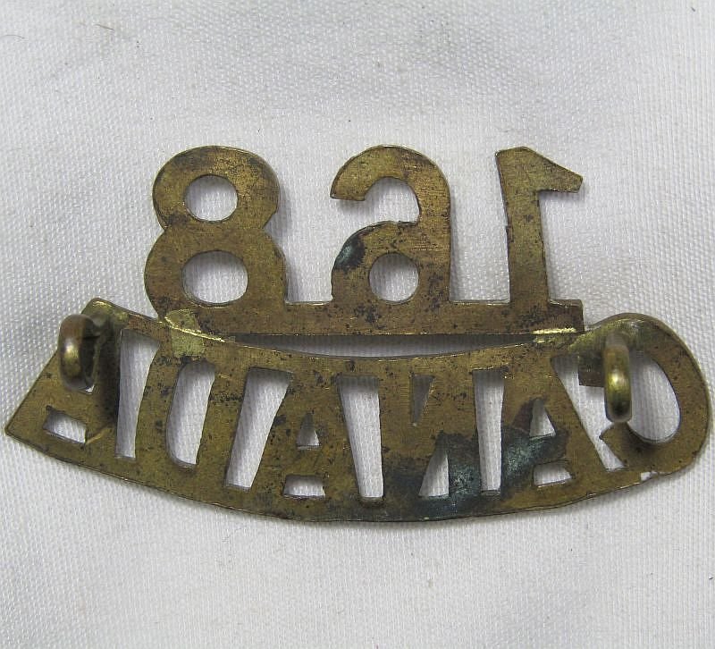 WWI 168th Canada Shoulder Title — image 2