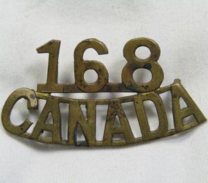 WWI 168th Canada Shoulder Title