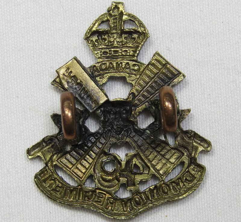Canadian 49th Edmonton Collar Badge — image 2