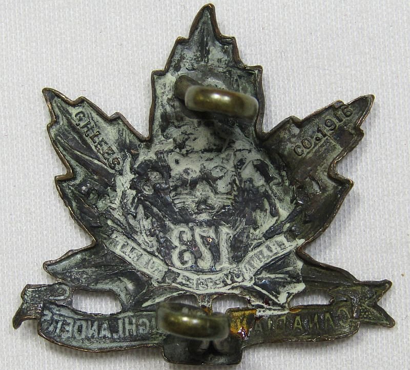 WWI 173rd Canadian Highlanders Collar Badge — image 2
