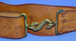 1928 Dated Canadian Waist Belt with Snake Buckle