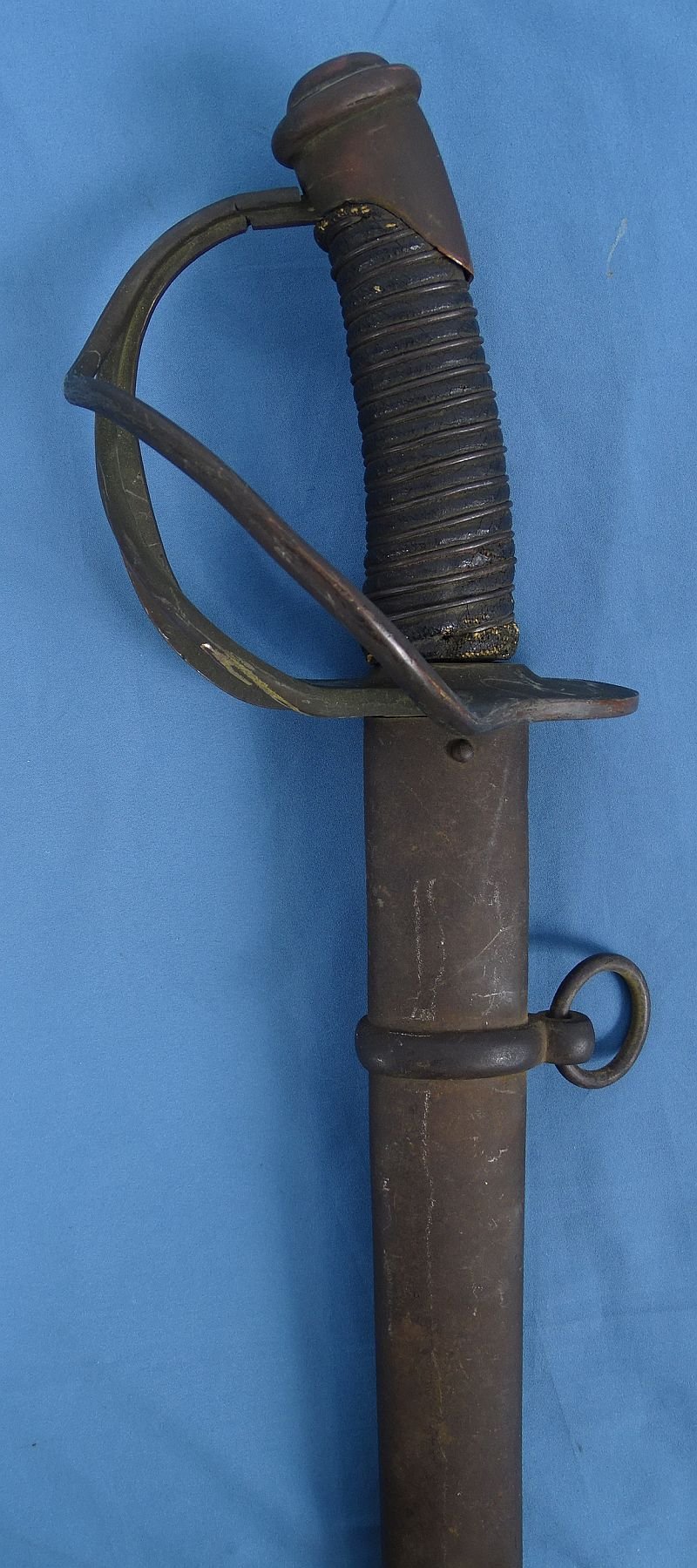 Untouched Confederate Civil War Cavalry Saber With Roman Numeral Numbers Under The Guard