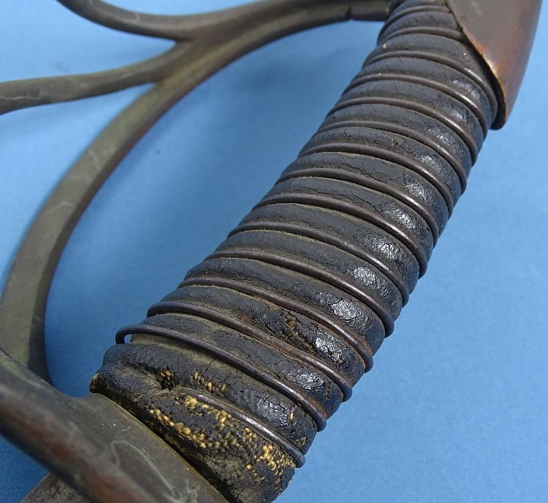 Untouched Confederate Civil War Cavalry Saber With Roman Numeral Numbers Under The Guard — image 11