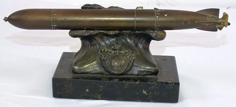 Imperial German Kriegsmarine Torpedo Desk Display