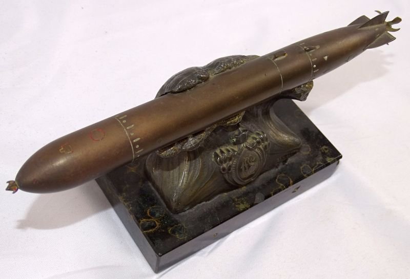 Imperial German Kriegsmarine Torpedo Desk Display — image 2